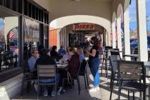 Celia Shortt Goodyear/Boulder City Review A party of six dines outside Tuesday, Feb. 16, at Big ...