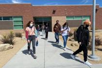 Boulder City High School Boulder City High School students are dismissed Monday, March 22, afte ...