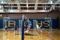 (Jamie Jane/Boulder City Review) Members of the boys varsity volleyball team at Boulder City Hi ...