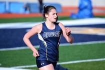 Boulder City High School senior Sophie Dickerman, seen competing in 2019, is expected to help a ...