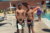 (Sara Carroll) Junior Martin Thompson, left, and freshman Troy Higley picked up first-place win ...