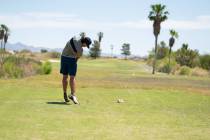 (Jamie Jane/Boulder City Review) Senior Kyle Carducci placed second overall, shooting 147, 3 ov ...