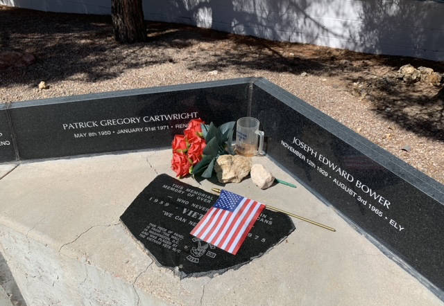 (Hali Bernstein Saylor/Boulder City Review) Special mementos were placed at the memorial at the ...