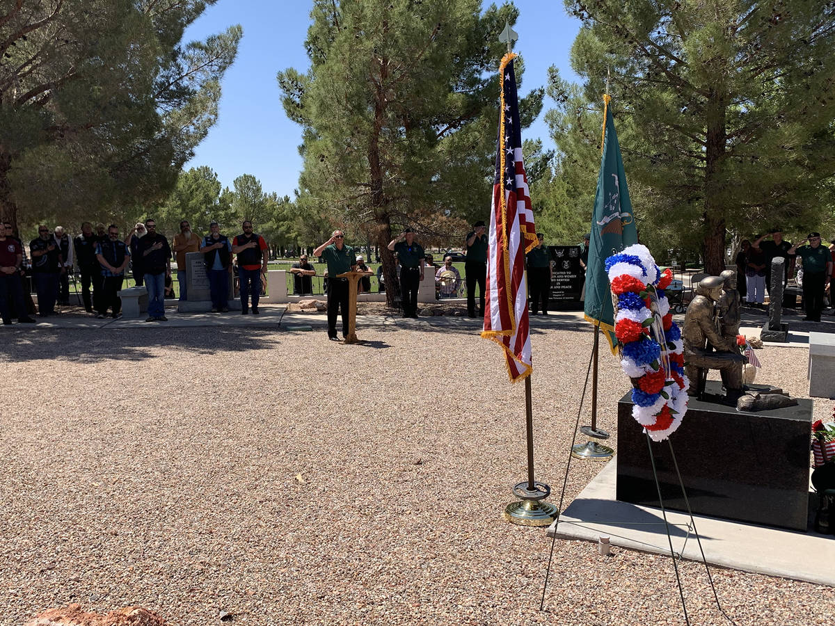(Hali Bernstein Saylor/Boulder City Review) Members of the Special Forces Association, Chapter ...