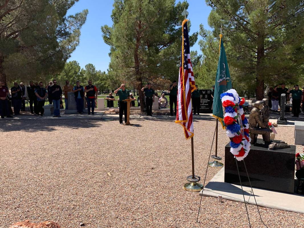 (Hali Bernstein Saylor/Boulder City Review) Members of the Special Forces Association, Chapter ...