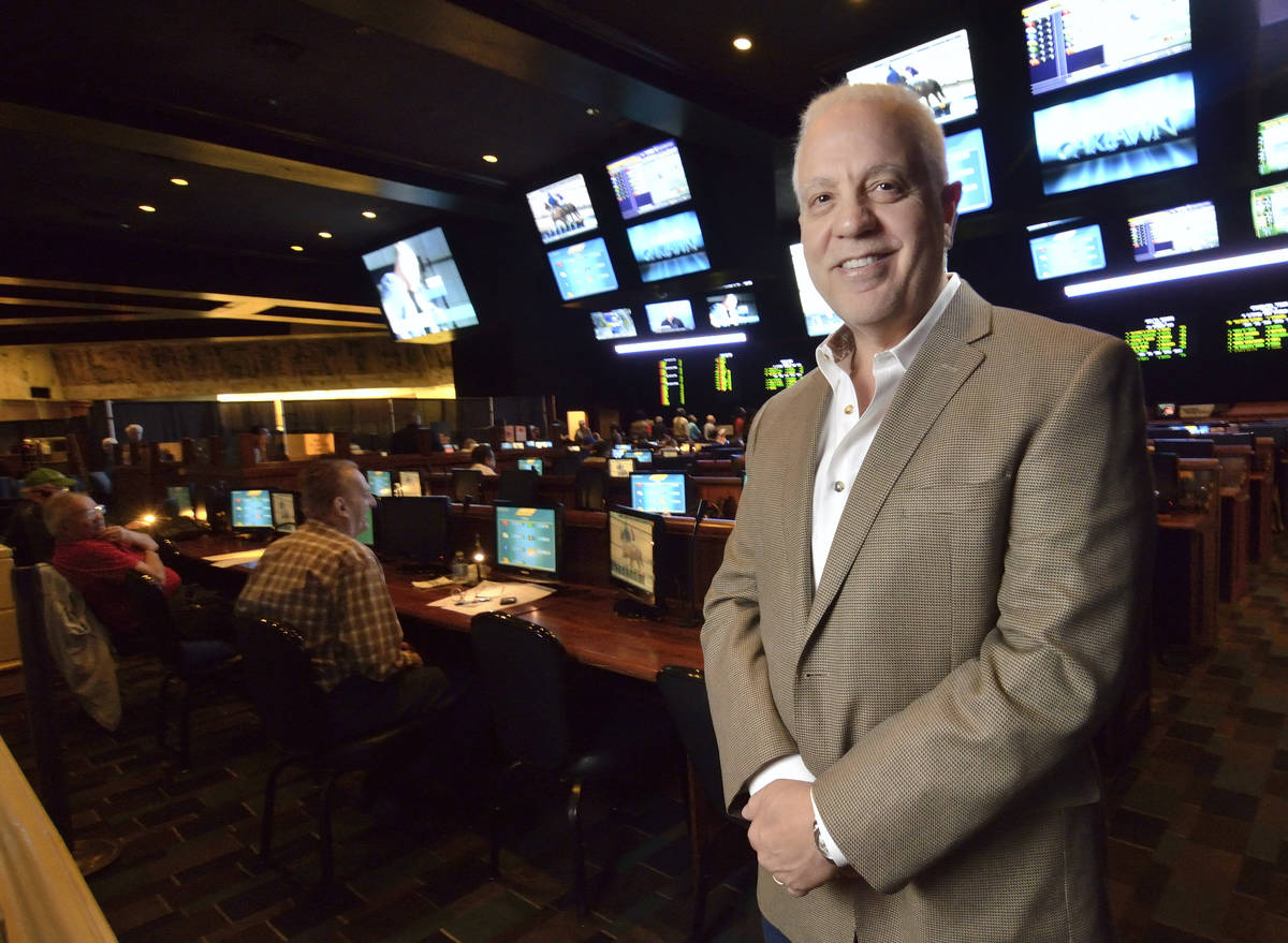 Art Manteris of Boulder City, at the newly renovated race and sportsbook at Boulder Station in ...