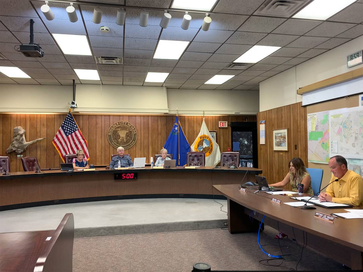 (Hali Bernstein Saylor/Boulder City Review) Council chambers inside City Hall will undergo reno ...