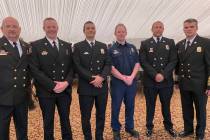 (Hali Bernstein Saylor/Boulder City Review) Boulder City Fire Department presented awards to, f ...