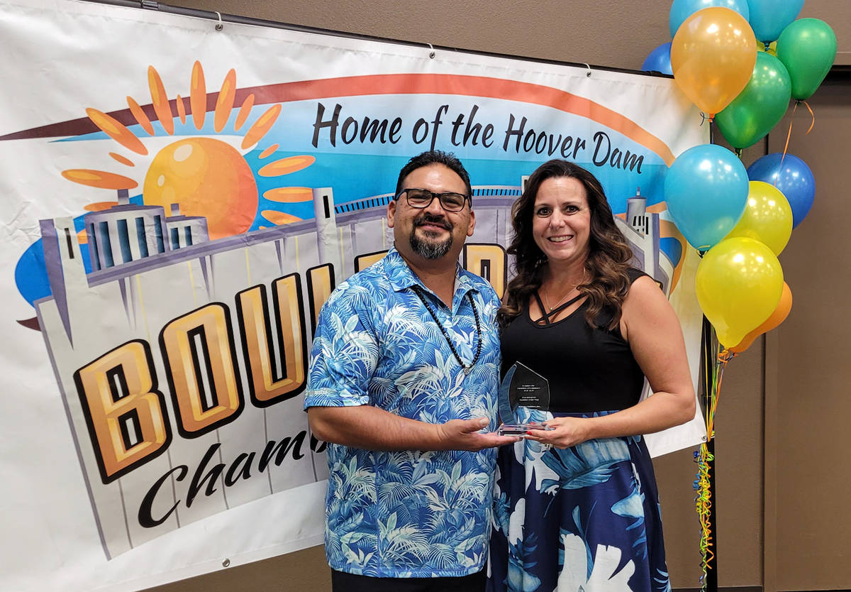 (Pam Leon/Boulder City Chamber of Commerce) Don and Laurie Rodriquez of Superior Builders were ...