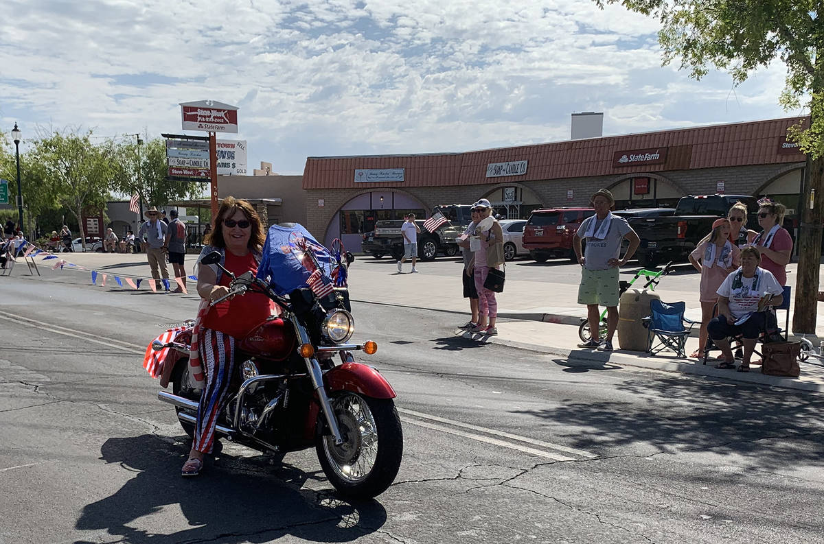 (Hali Bernstein Saylor/Boulder City Review) A motorcyclist was among the participants of Saturd ...