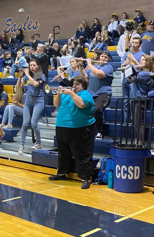 Amy Wagner Boulder City High School teacher James Gillette, playing the trumpet, died Monday, J ...