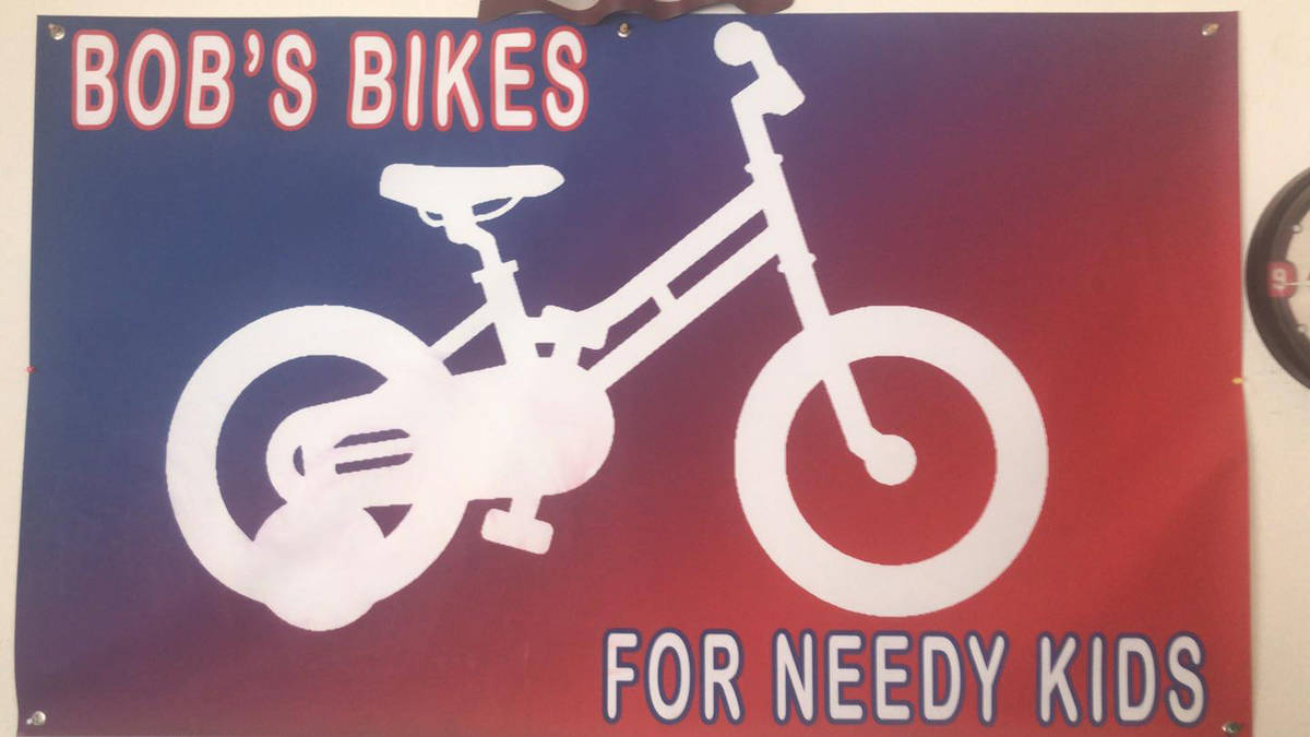 (Bob’s Bikes for Needy Kids) Bob Crane, who restores and donates old bicycles to children in ...