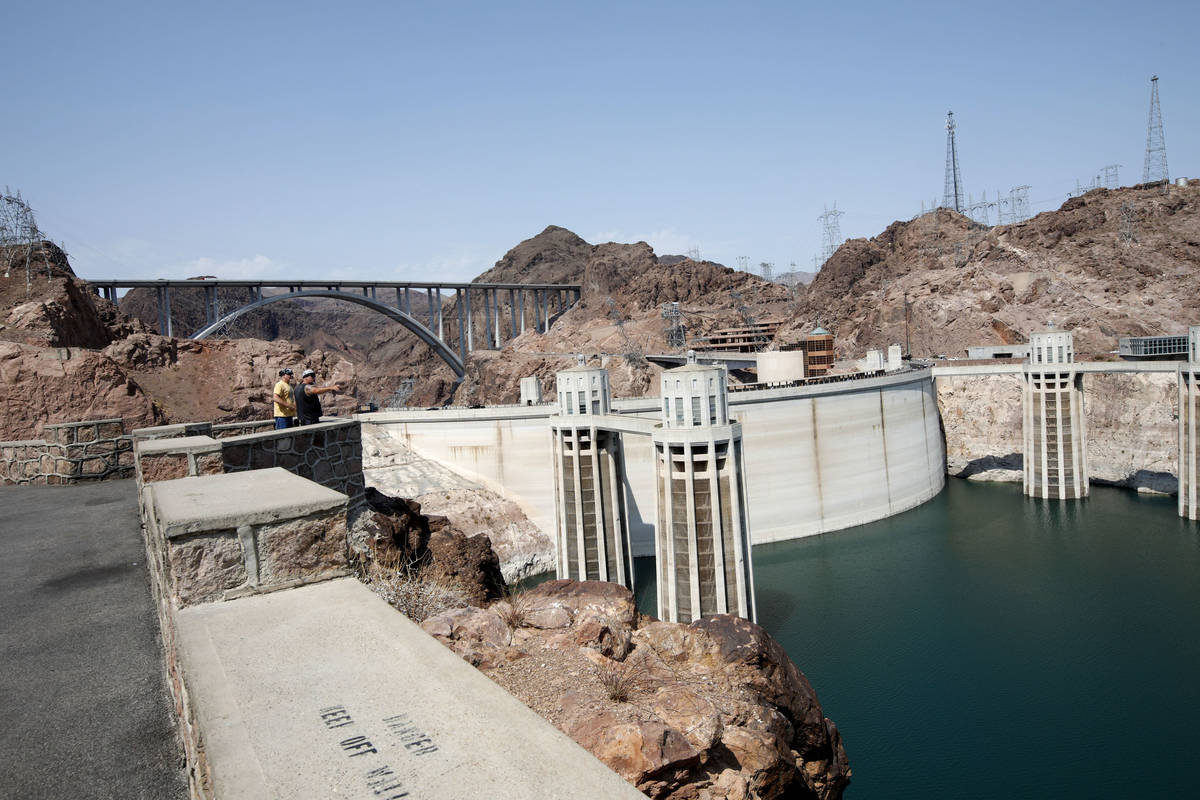 (Chitose Suzuki/Las Vegas Review-Journal) The declining water level of Lake Mead can be seen fr ...