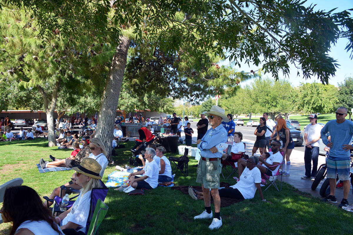 Celia Shortt Goodyear/Boulder City Review People fill Bicentennial Park on Saturday, Sept. 11, ...