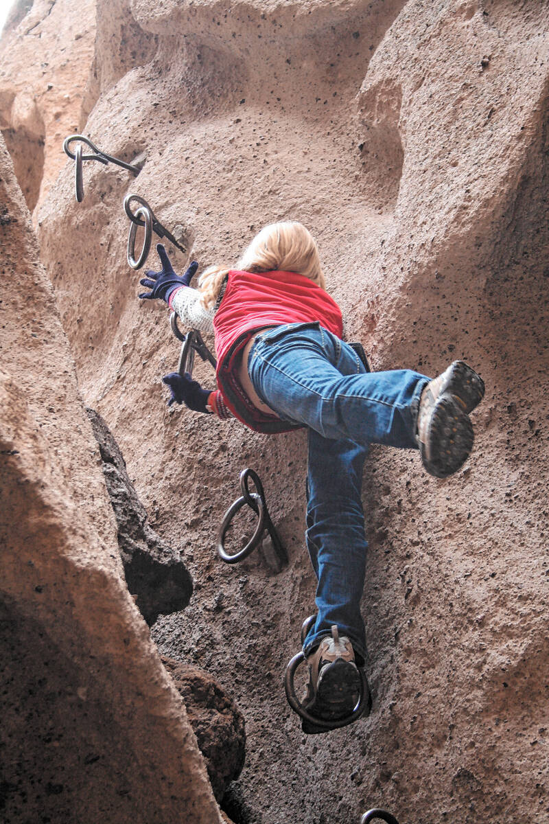 (Deborah Wall) The ringbolts to access Banshee Canyon in the Mojave National Preserve were spac ...