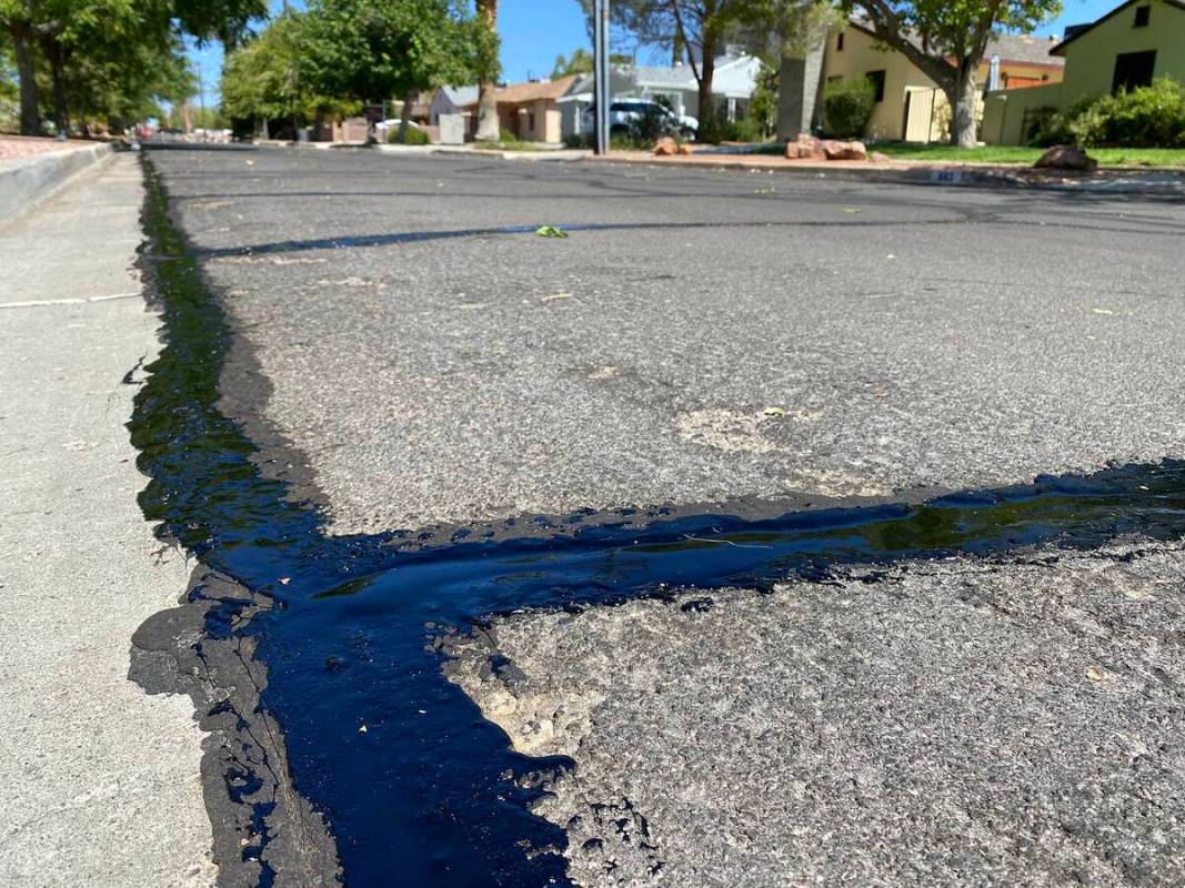 (Norma Vally/Boulder City Review) Sealing and repairing major cracks in the city’s roads can ...