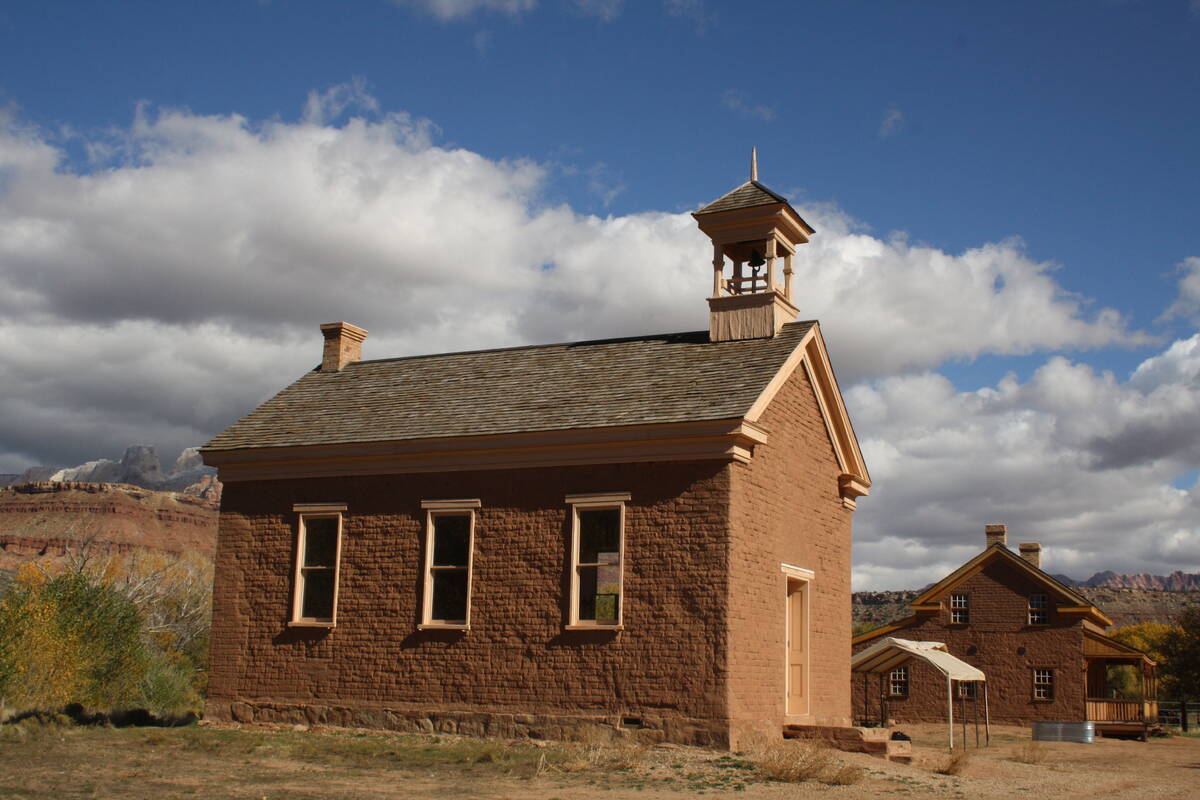 (Deborah Wall) The Grafton schoolhouse was built in 1886 of adobe bricks on top of lava rocks. ...