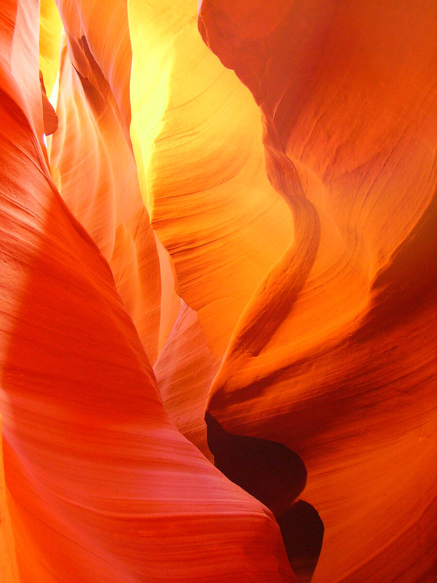 (Deborah Wall) Upper Antelope Canyon, near Page, Arizona, on the Navajo Reservation, is one of ...