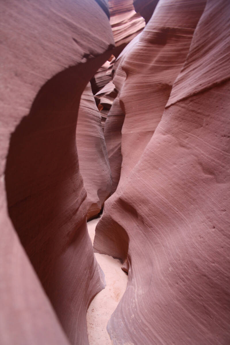 (Deborah Wall) Water and wind are the primary factors that shaped the sandstone in Antelope Can ...