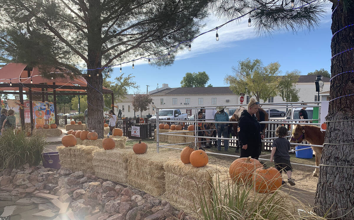 (Hali Bernstein Saylor/Boulder City Review) A petting zoo with a pony and goats was part of the ...
