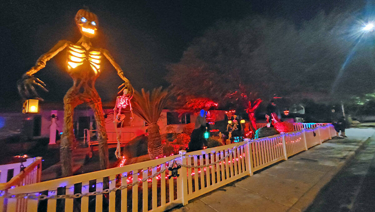 Celia Shortt Goodyear/Boulder City Review The house at 1415 Fifth Street has lights, fog, giant ...