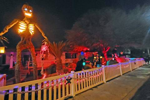 Celia Shortt Goodyear/Boulder City Review The house at 1415 Fifth Street has lights, fog, giant ...