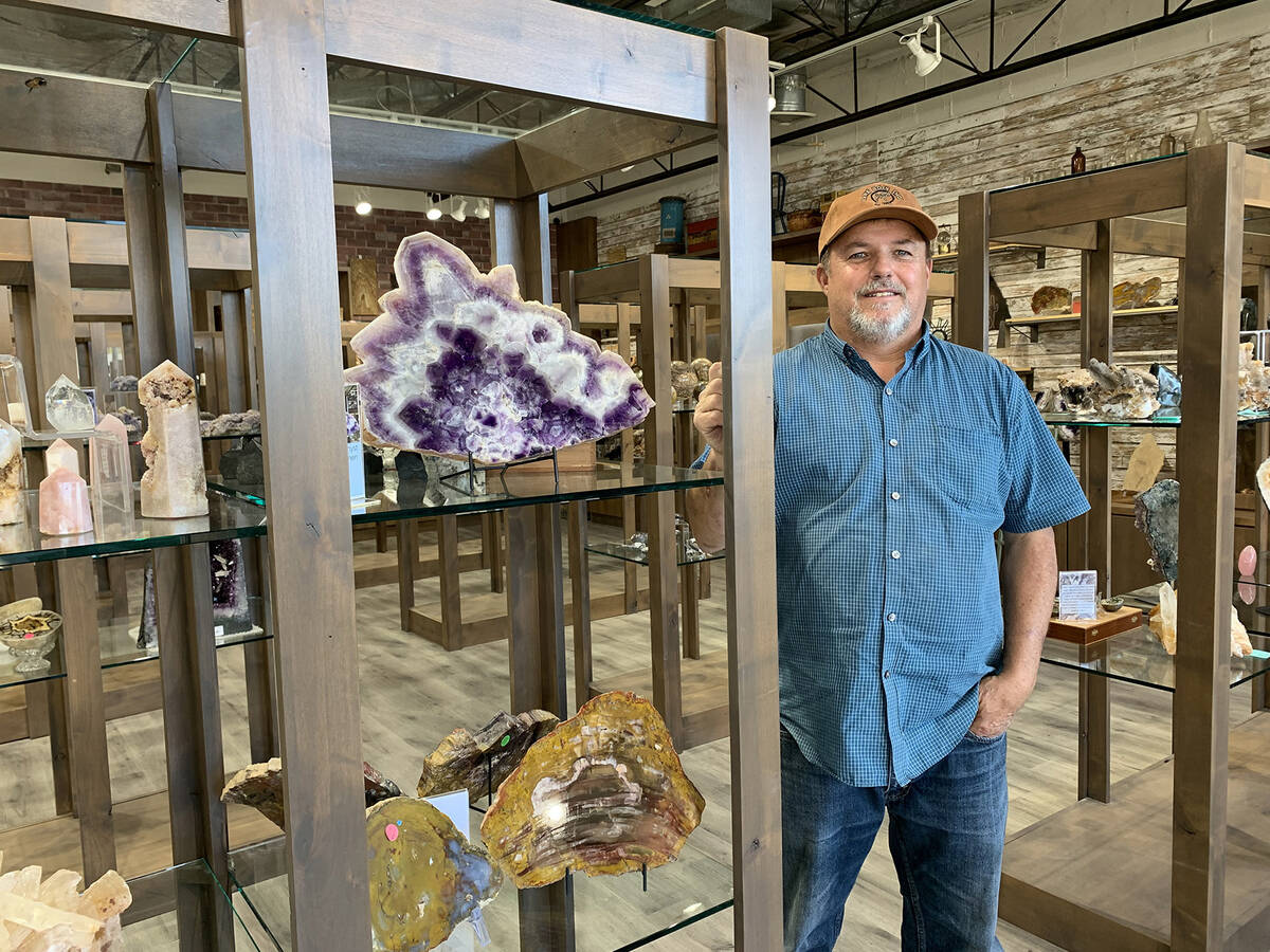 (Hali Bernstein Saylor/Boulder City Review_ Paul Hanks turned his passion for unusual rocks and ...