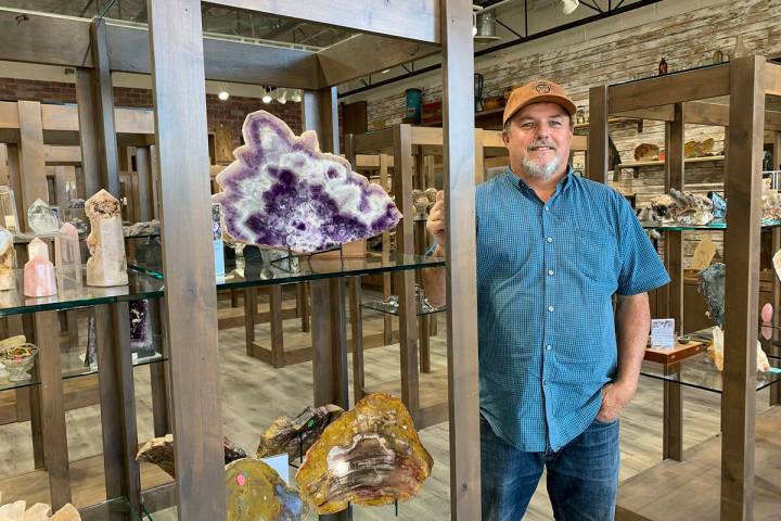 (Hali Bernstein Saylor/Boulder City Review_ Paul Hanks turned his passion for unusual rocks and ...