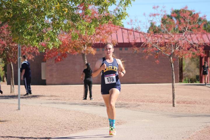 (Mark Misuraca) Mary Henderson, a senior at Boulder City High School, seen at the 3A regional c ...