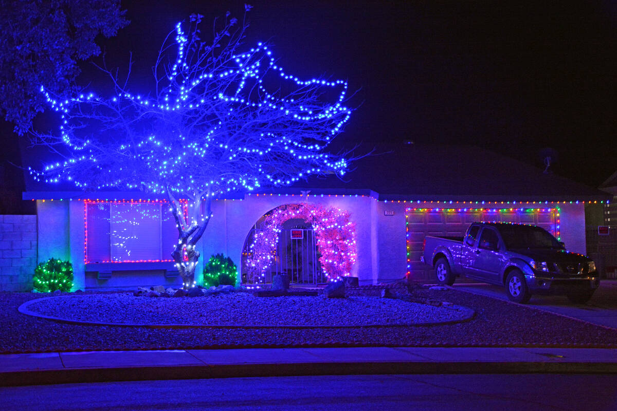 Celia Shortt Goodyear/Boulder City Review It's a beautiful blue Christmas at this home in the 7 ...