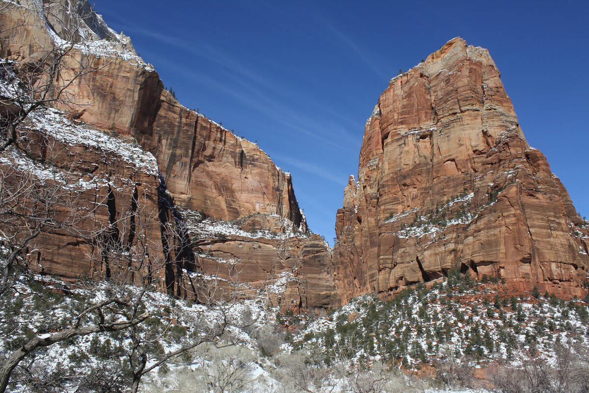 (Deborah Wall) Angels Landing can be found along Zion Canyon Scenic Drive in the Utah park.