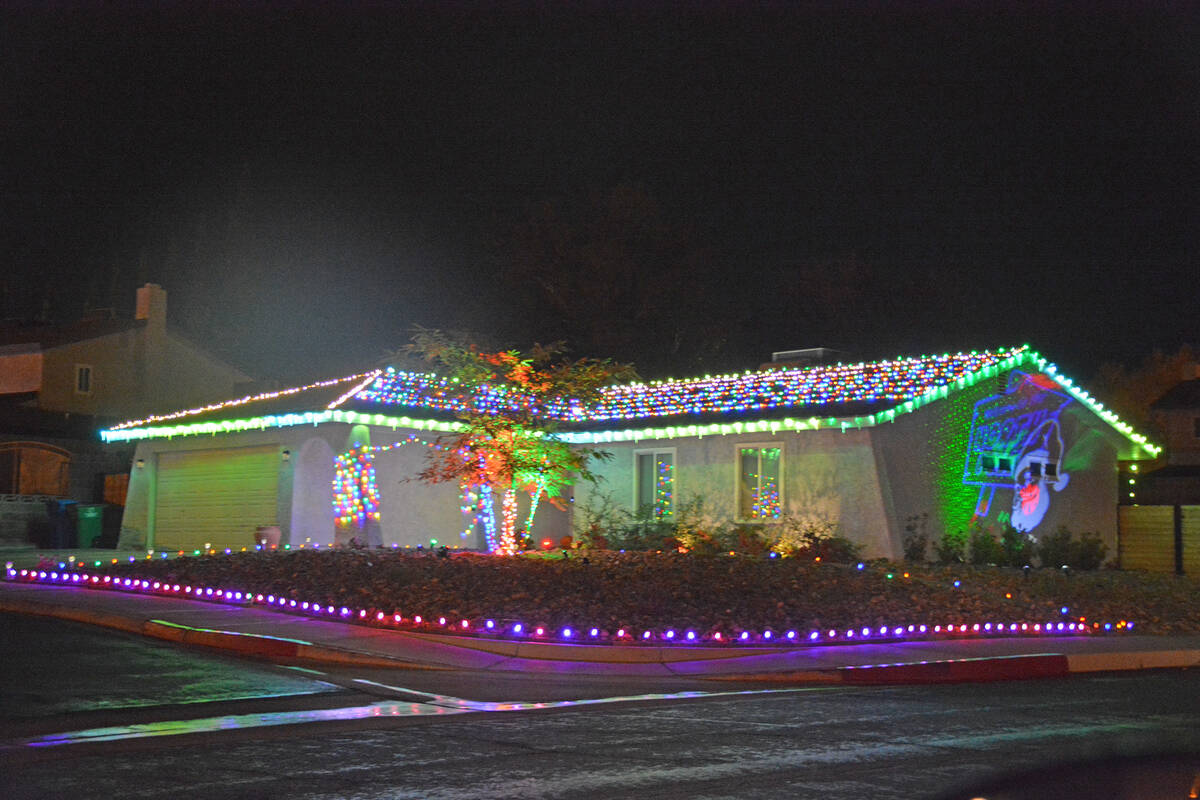 Celia Shortt Goodyear/Boulder City Review It's a tropical Christmas at this home near the corne ...