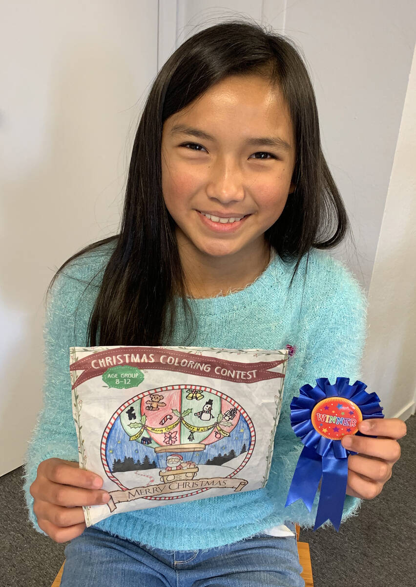 (Hali Bernstein Saylor/Boulder City Review) Christine Mojado, 11, won first place in the 8-12 a ...