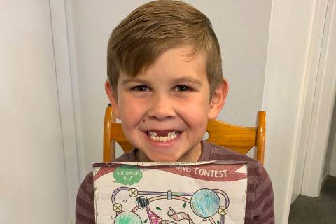 (Hali Bernstein Saylor/Boulder City Review) Henry Bleck, 6, won first place in the 4-7 age divi ...