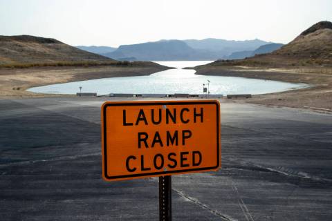 (L.E. Baskow/Special to the Boulder City Review) The boat launch at Boulder Harbor is now close ...