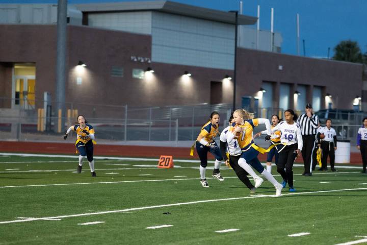 (Jamie Jane/Boulder City Review) Junior quarterback Salah Coplin rushed for 79 yards and three ...