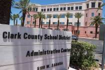 The Clark County School District is implementing a five-day pause from Friday, Jan. 14, to Tues ...