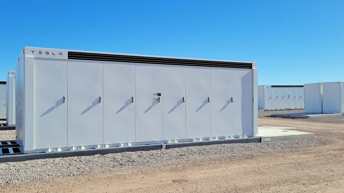 (Celia Shortt Goodyear/Boulder City Review) The Townsite Solar + Storage project in the Eldorad ...