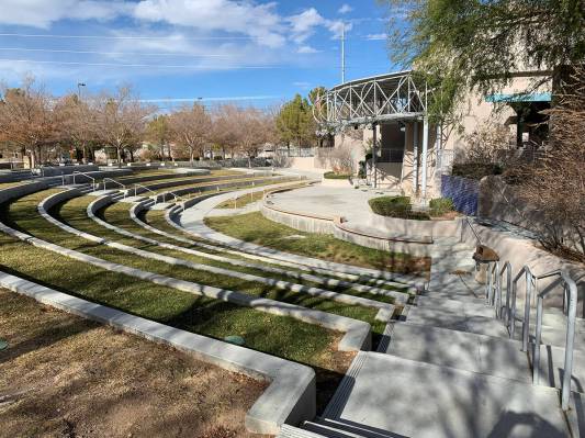 (Hali Bernstein Saylor/Boulder City Review) The amphitheater at Boulder City Library, 701 Adams ...