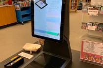 (Hali Bernstein Saylor/Boulder City Review) A self-checkout station has been installed at Bould ...