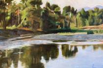 (Boulder City Art Guild) Oil paintings by Patricia Amon, many showcasing nature and the West, a ...