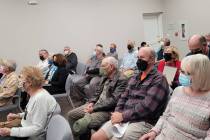 Celia Shortt Goodyear/Boulder City Review The chambers at City Hall were full Tuesday, Feb. 8, ...