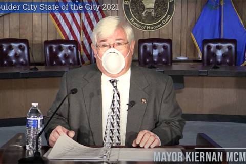 Mayor Kiernan McManus, seen delivering his 2021 State of the City address, will present his 202 ...