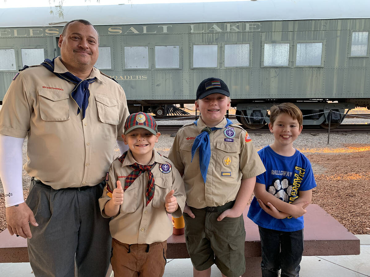 (Hali Bernstein Saylor/Boulder City Review) Local Scouts attended Friday’s fundraiser fo ...