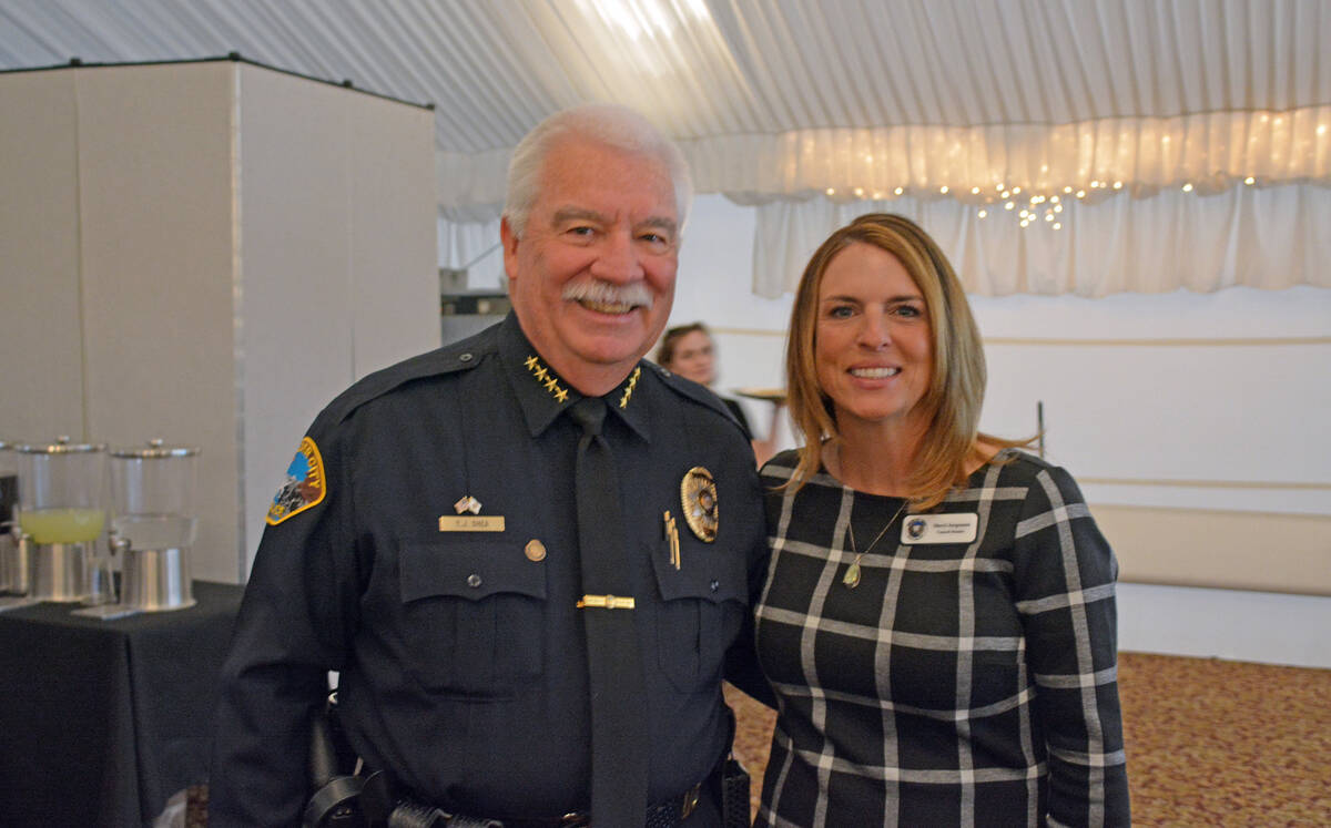 (Celia Shortt Goodyear/Boulder City Review) Boulder City Police Chief Tim Shea and City Council ...