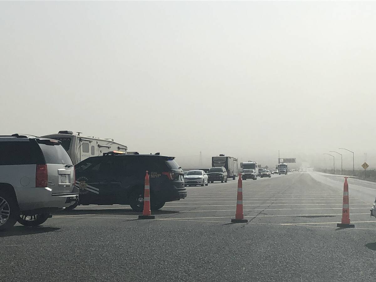 James Schaeffer/Las Vegas Review-Journal An 11-vehicle wreck injured nine people Monday, Feb. 2 ...