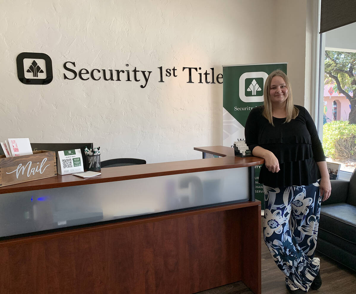(Hali Bernstein Saylor/Boulder City Review) Sara Wells is the office/branch manager for Securit ...