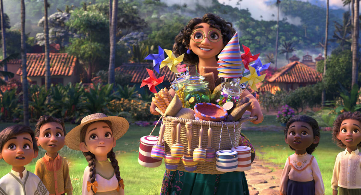 (Disney via AP) The animated film "Encanto", which will be shown at 7:30 p.m. Friday at the Bou ...
