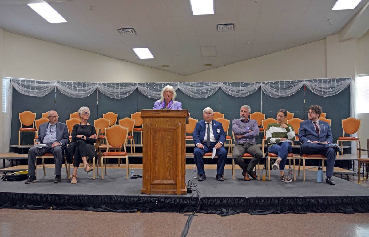 Celia Shortt Goodyear/Boulder City Review The candidates for mayor and City Council participate ...