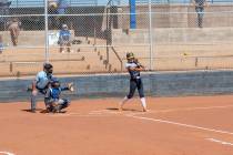 (Jamie Jane/Boulder City Review) Boulder City High School senior Alyssa Bryant, seen at bat on ...